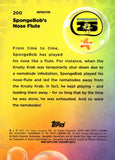 2025 SpongeBob's Nose Flute Topps Chrome SpongeBob SquarePants 25th Anniversary Refractor #200