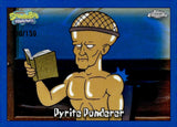 2025 Pyrite Ponderer Topps Chrome SpongeBob SquarePants 25th Anniversary Blue Refractor 30/150 #139