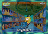 2025 Barg'N-Mart Topps Chrome SpongeBob SquarePants 25th Anniversary Aqua Lava Refractor 160/199 #131