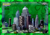 2025 New Kelp City Topps Chrome Sapphire SpongeBob SquarePants 25th Anniversary Green Sapphire 26/99 #107