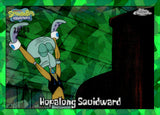 2025 Hopalong Squidward Topps Chrome Sapphire SpongeBob SquarePants 25th Anniversary Green Sapphire 28/99 #56