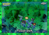 2025 Flower Arch Topps Chrome Sapphire SpongeBob SquarePants 25th Anniversary Green Sapphire 82/99 #58