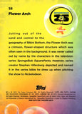 2025 Flower Arch Topps Chrome Sapphire SpongeBob SquarePants 25th Anniversary Green Sapphire 82/99 #58