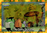 2025 The Salty Spitoon Topps Chrome Sapphire SpongeBob SquarePants 25th Anniversary Gold Sapphire 20/50 #59