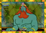 2025 Triton Topps Chrome Sapphire SpongeBob SquarePants 25th Anniversary Gold Sapphire 10/50 #196