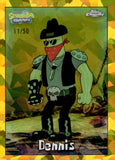 2025 Dennis Topps Chrome Sapphire SpongeBob SquarePants 25th Anniversary Gold Sapphire 11/50 #162