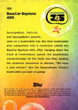 2025 BassCar Baytona 400 Topps Chrome Sapphire SpongeBob SquarePants 25th Anniversary Gold Sapphire 02/50 #155