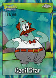 2025 Cecil Star Topps Chrome SpongeBob SquarePants 25th Anniversary Aqua Lava Refractor 117/199 #40