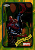 2025 Spider-Man Topps Chrome Marvel Yellow Lava Refractor #101