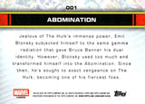 2026 Abomination Topps Chrome Marvel Storm’s Gold Lightning Refractor 15/50 #001