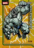 2026 Abomination Topps Chrome Marvel Storm’s Gold Lightning Refractor 15/50 #001