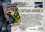 2024 Captain America Upper Deck Marvel Masterpieces '92 Platinum Variant Covers Pink Lasers 434/692 #16-V