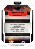 2023 Debra Wilson as Cere Junda Auto Autograph Topps Finest Star Wars Green Refractor 90/99 #FA-DW