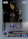 2023 Rya Kihlstedt as Fourth Sister Auto Autograph Topps Chrome Star Wars Galactic Empire Refractor #10