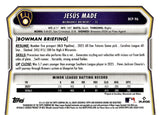 2026 Jesus Made Topps Bowman Chrome Baseball Diamond Plate 062/100 #BCP-96 Milwaukee Brewers