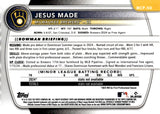 2025 Jesus Made Topps Bowman Chrome Baseball 1st Bowman Reptilian #BCP-50 Milwaukee Brewers