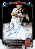 2025 Liam Doyle Auto Autograph Topps Bowman Chrome Baseball 1st Bowman #CPA-LD St. Louis Cardinals