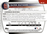 2025 Quinn Mathews Topps Bowman Chrome Baseball 1st Bowman Purple 036/250 #BP-25 St. Louis Cardinals