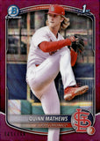2025 Quinn Mathews Topps Bowman Chrome Baseball 1st Bowman Fuchsia Wave 141/199 #BCP-25 St. Louis Cardinals