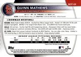 2025 Quinn Mathews Topps Bowman Chrome Baseball 1st Bowman Fuchsia Wave 141/199 #BCP-25 St. Louis Cardinals