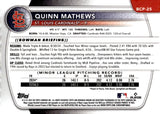 2025 Quinn Mathews Topps Bowman Chrome Baseball 1st Bowman Purple Geometric 192/250 #BCP-25 St. Louis Cardinals