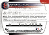 2025 Quinn Mathews Topps Bowman Chrome Baseball 1st Bowman White Speckle #BCP-25 St. Louis Cardinals 1