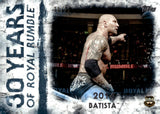 2018 Batista Topps WWE Undisputed 30 Years of Royal Rumble Blue 21/25 #RR-22