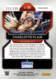 2022 Charlotte Flair Panini WWE Prizm Red Prizm 211/299 #180 Smackdown