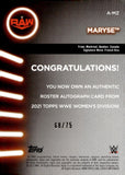 2021 Maryse Auto Autograph Topps WWE Women's Division 68/75 #A-MZ Monday Night Raw