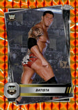 2025 Batista Topps Chrome WWE Orange Geometric Refractor 19/25 #43 Legends