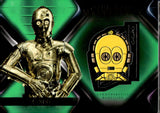 2021 C-3PO Medallion Topps Star Wars Masterwork Character Medallion Card Green 70/99 #CM-C3C