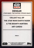 2023 Dengar Topps Chrome Star Wars Galaxy The Star Wars Darth Vader and the Bounty Hunters Art Card Aqua Refractor 195/199 #DVBH-4