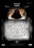 2016 Kylo Ren Topps Star Wars Masterwork Silver Metallic 49/99 #41