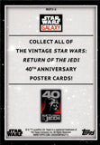 2023 Revenge of the Jedi Topps Chrome Star Wars Galaxy Return of the Jedi 40th Anniversary Poster Card Green Refractor 66/99 #ROTJ-2