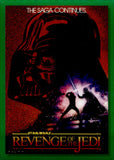 2023 Revenge of the Jedi Topps Chrome Star Wars Galaxy Return of the Jedi 40th Anniversary Poster Card Green Refractor 66/99 #ROTJ-2