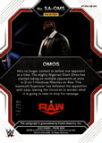 2023 Omos Panini Prizm WWE Auto Autograph Red Prizm Superstar Autographs 04/99 #SA-OMS Monday Night Raw