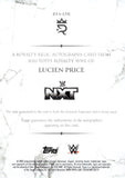 2025 Lucien Price Topps Royalty WWE Royalty Relic Autographs Auto Autograph Relic 28/99 #RYA-LPR NXT