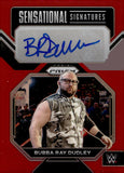 2023 Bubba Ray Dudley Panini Prizm WWE Auto Autograph Red Prizm Sensational Signatures 42/99 #SS-BBR WWE Legend