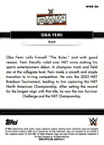 2026 Oba Femi Topps Chrome WWE National Sports Card Convention Refractor #WWE-06 Monday Night Raw