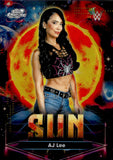 2026 AJ Lee Topps Chrome WWE Cosmic Planetary Pursuit SUN SSP #PPS-10 Monday Night Raw