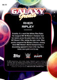 2026 Rhea Ripley Topps Chrome WWE Cosmic Galaxy Greats Blue Moon Refractor 23/99 #GG-23 Monday Night Raw