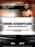 2025 Ismael Bonfim Topps Stadium Club Chrome UFC Auto Autograph Rookie Red Refractor 15/50 #CAS-IBM