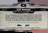 2025 Sean Woodson Topps Chrome UFC Orange Refractor 15/25 #87