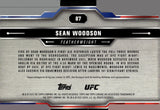 2025 Sean Woodson Topps Chrome UFC Orange Geometric Refractor 18/25 #87