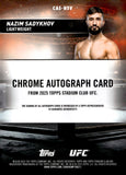 2025 Nazim Sadykhov Topps Stadium Club Chrome UFC Auto Autograph Rookie #CAS-NSV