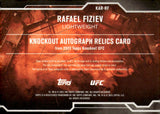 2025 Rafael Fiziev Topps Knockout UFC Relic Auto Autograph 026/199 #KAR-RF
