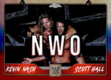 2025 NWO Kevin Nash Scott Hall Topps Chrome WWE Tag Teams Red White and Blue Refractor 52/85 #TAG-NWO