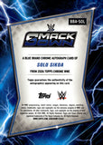 2026 Solo Sikoa Topps Chrome WWE BLUE BRAND GOLD GEOMETRIC REFRACTOR AUTO AUTOGRAPH 45/50 #BBA-SOL Smackdown