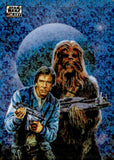2026 Smugglers Topps Chrome Star Wars Galaxy Mini-Diamonds Refractor #95 Han Solo Chewbacca
