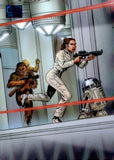 2026 Cloud City Escape Topps Chrome Star Wars Galaxy Blue RayWave Refractor 173/175 #24 Princess Leia Chewbacca R2-D2 C-3PO